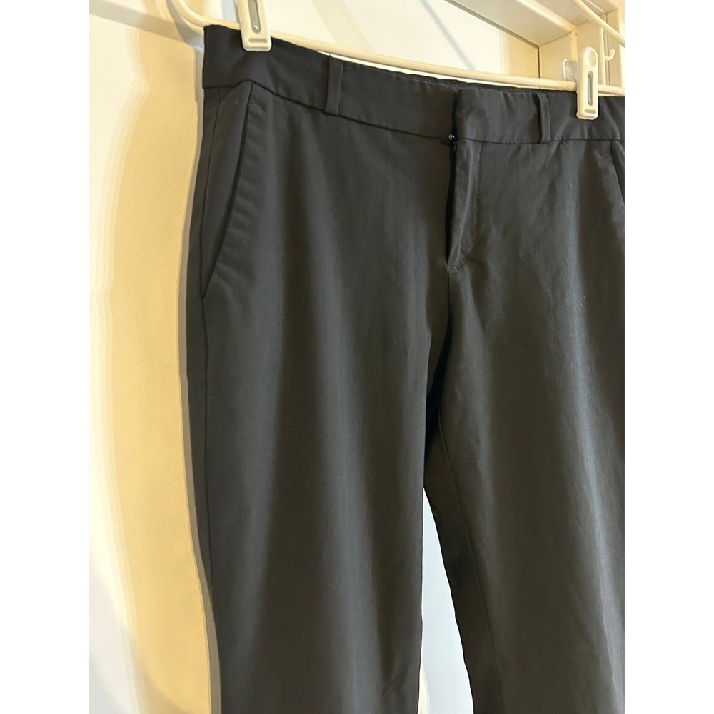 Banana Republic Logan Black Italian Wool Dress Pants Womens 2 Machine‎ Washable - Picture 2 of 9